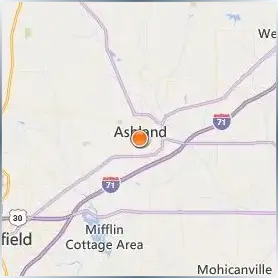 Ashland University Location Map Ashland University Location Map