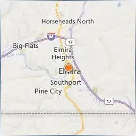 Elmira College Location Map