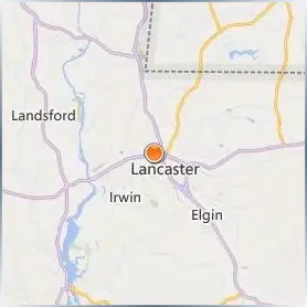 University of South Carolina Lancaster Location Map